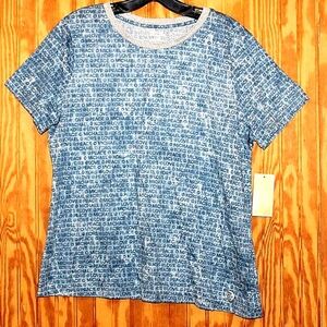 NWT Michael Kors "Love & Peace" Graphic T-Shirt - Size XL